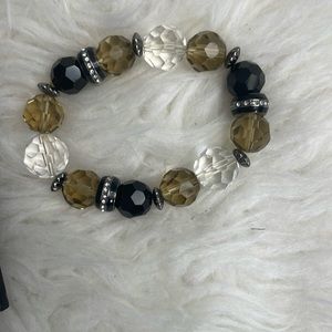 Bracelet glass beads and gem stones stretch elastic!